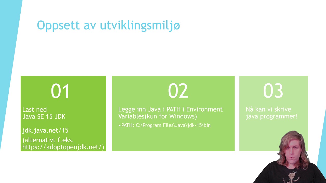 Video 01 - Installasjon av JDK