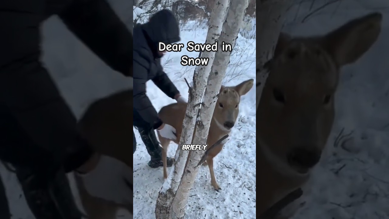 Roe Deer Rescued from Snowy Trap | Animals