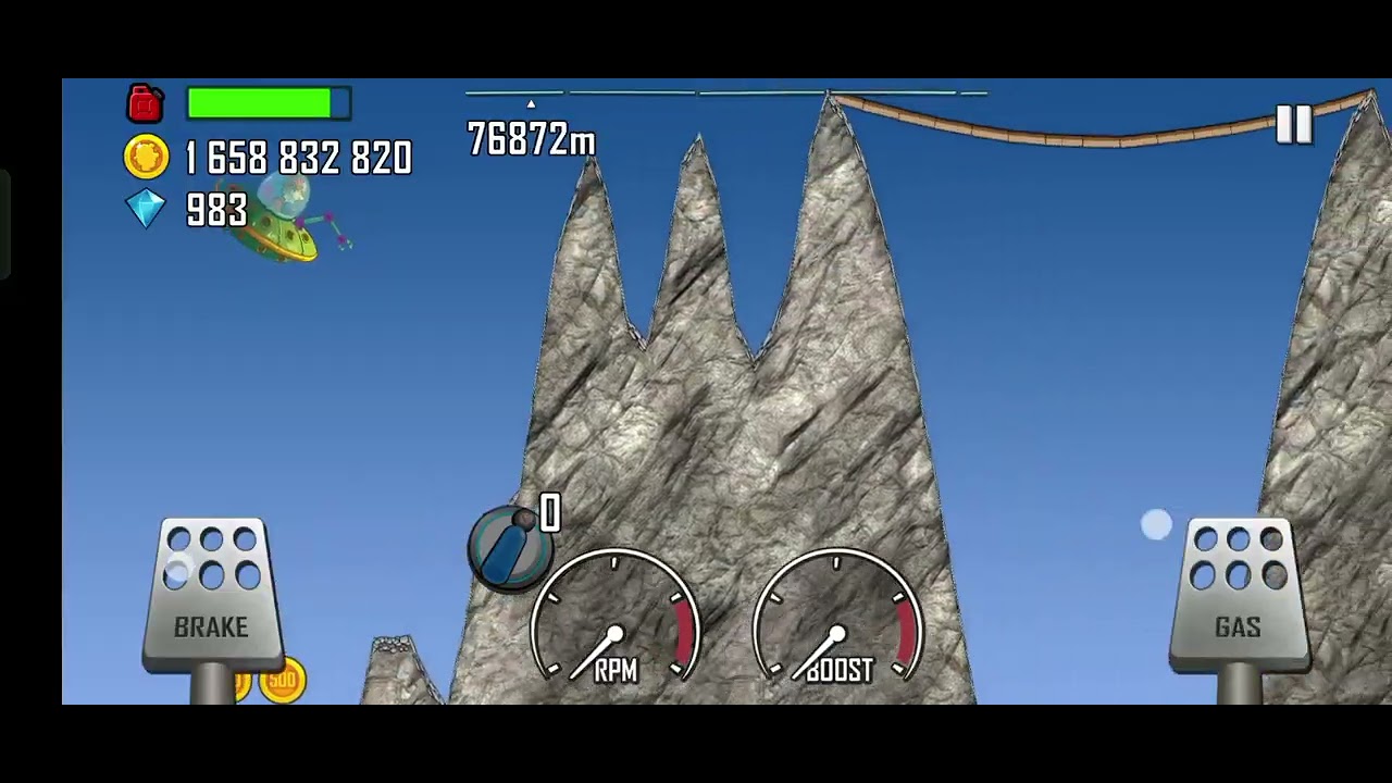 Hill climb racing mountain with UFO 108096m full run part 3/4 new stage wr 
