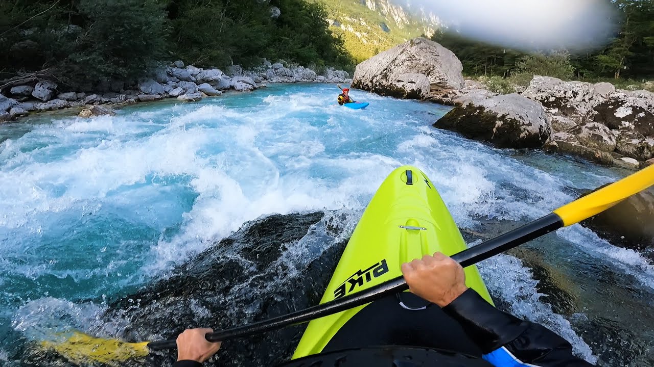 First week with my new kayak Prijon Pike on Soča river (Waterfall Boka - Srpenica 1 - Trnovo 1)