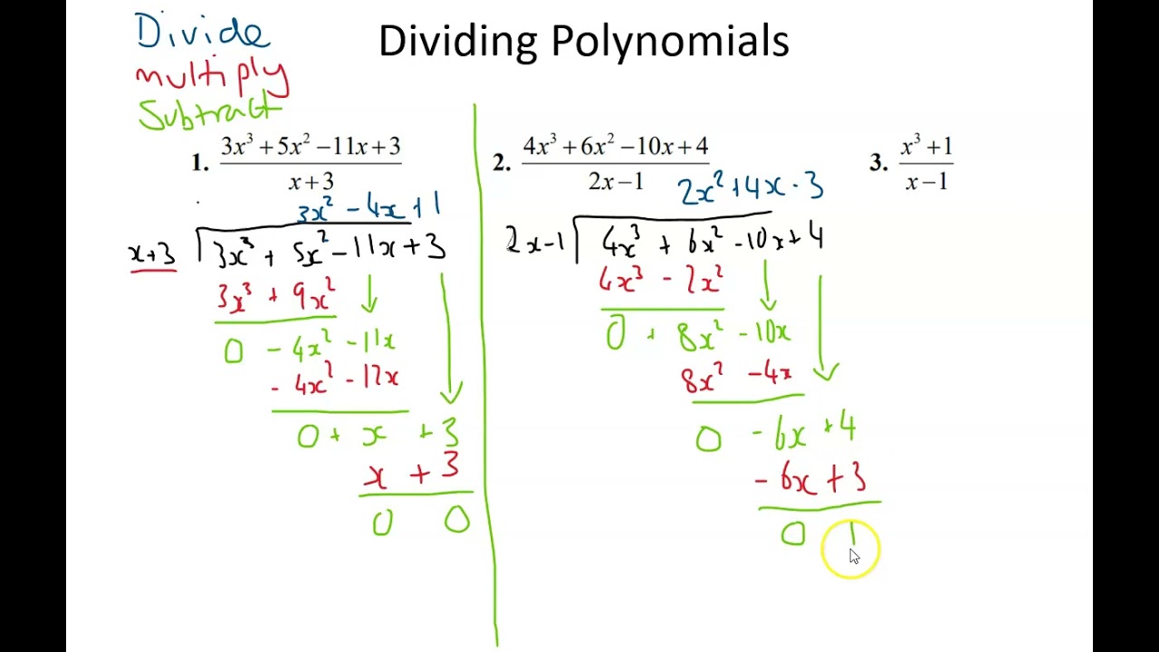 Dividing Polynomials