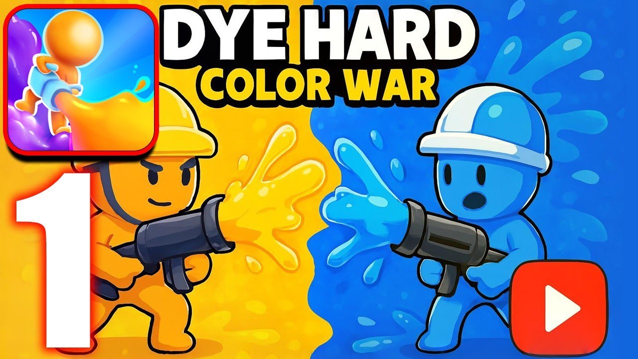 Dye Hard Color War -Gameplay Walkthrough |Part 1(ios,Android)