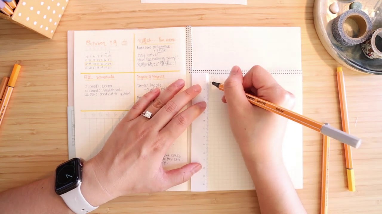 Bullet Journal With Me // Weekly Spread for Task Organization, Journaling, Habit Tracking (asmr)