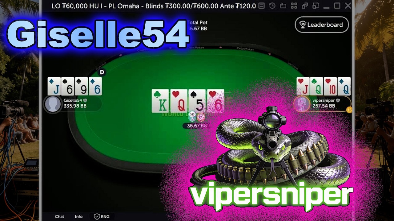 500/1000 Heads Up PLO with vipersniper & Giselle54 (Cards Up Highlights)