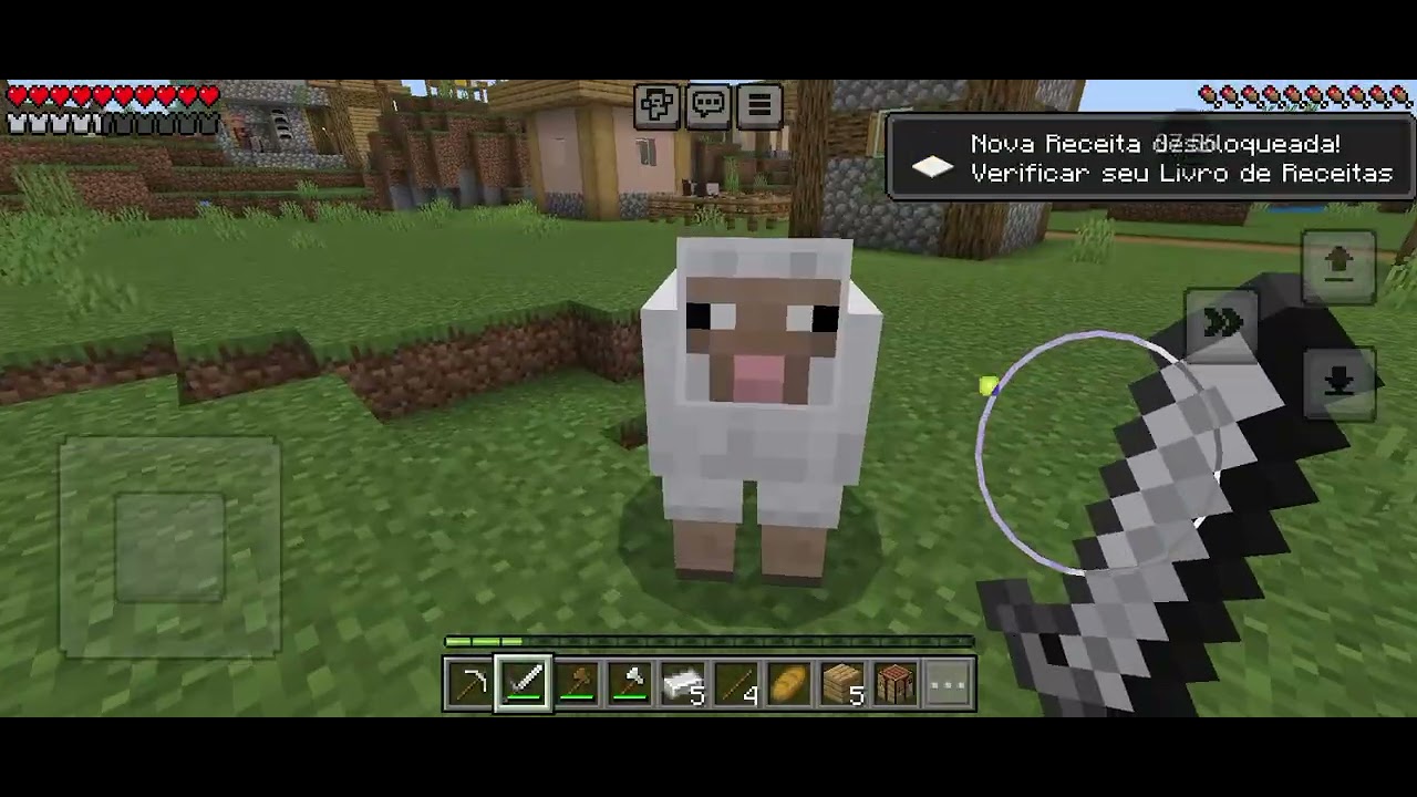 Minecraft sobrevivência naci perto de uma vila