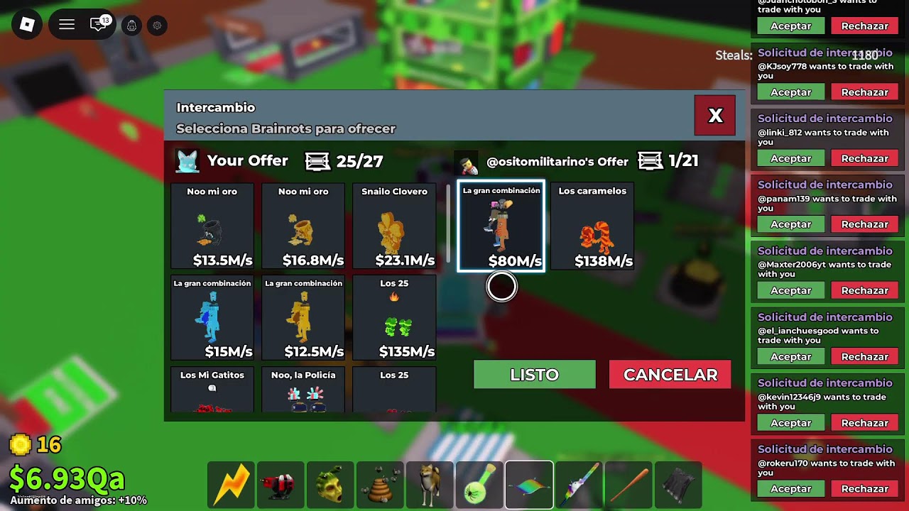 TRADEANDO en ROBA un BRAINROT