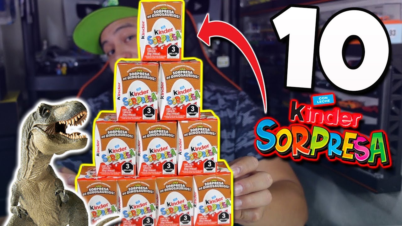Abri 10 Kinder Sorpresa de DINOSAURIOS | Super colección