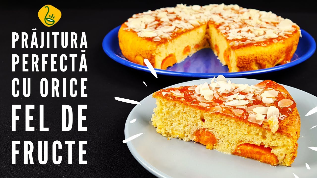 Prajitura rasturnata cu iaurt si fructe de sezon, foarte usor de facut | Prajitura cu caise