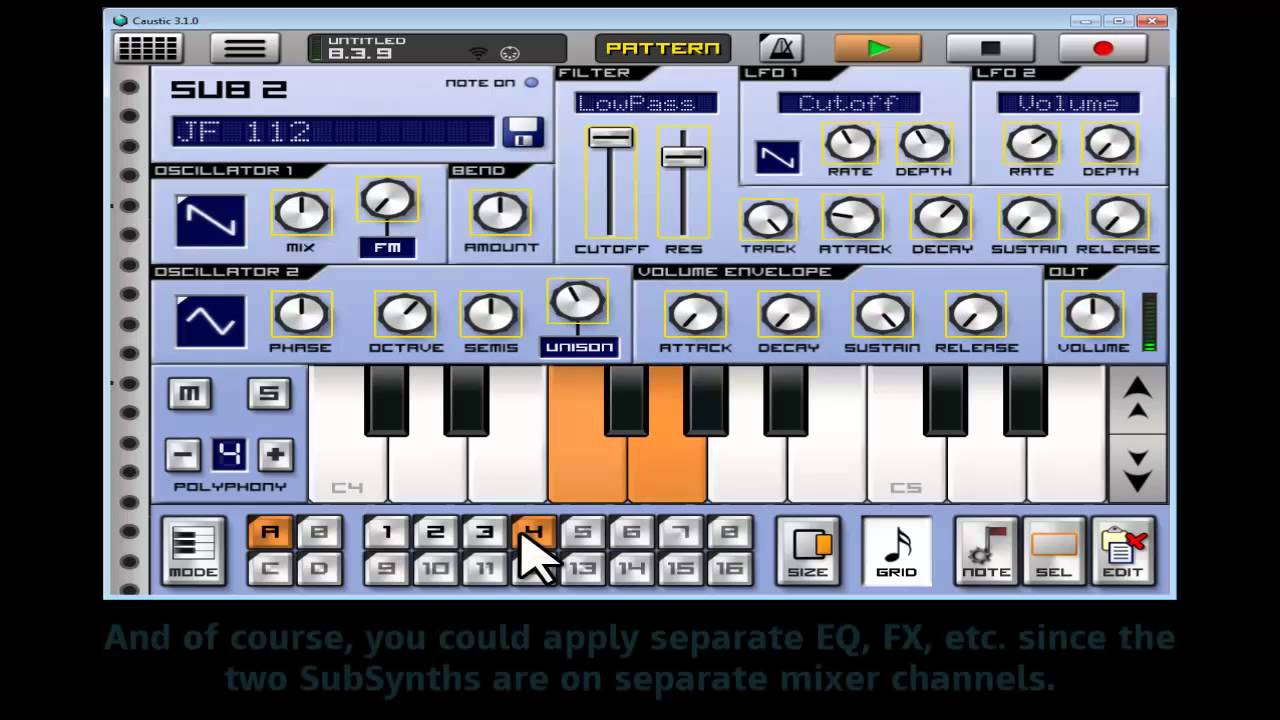 Caustic: Using Patterns as Preset Variations