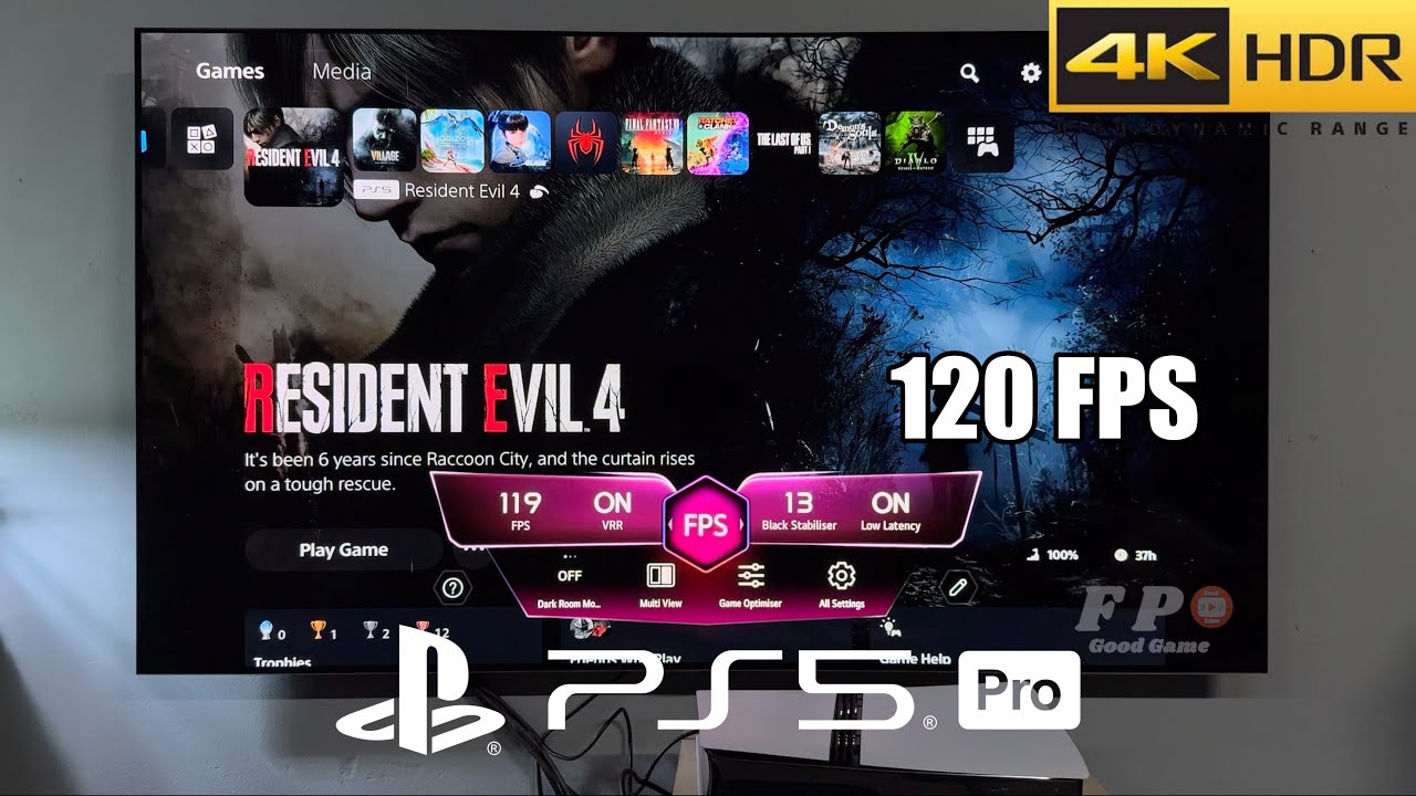 Resident Evil 4 PS5 Pro Gameplay With LG Oled TV 4K (RT Frame Rate 120HZ)