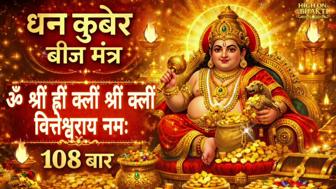 धन कुबेर बीज मंत्र 108 बार | तुरंत धन प्राप्ति | Kubera Mantra for Wealth & Prosperity | Money Mantr