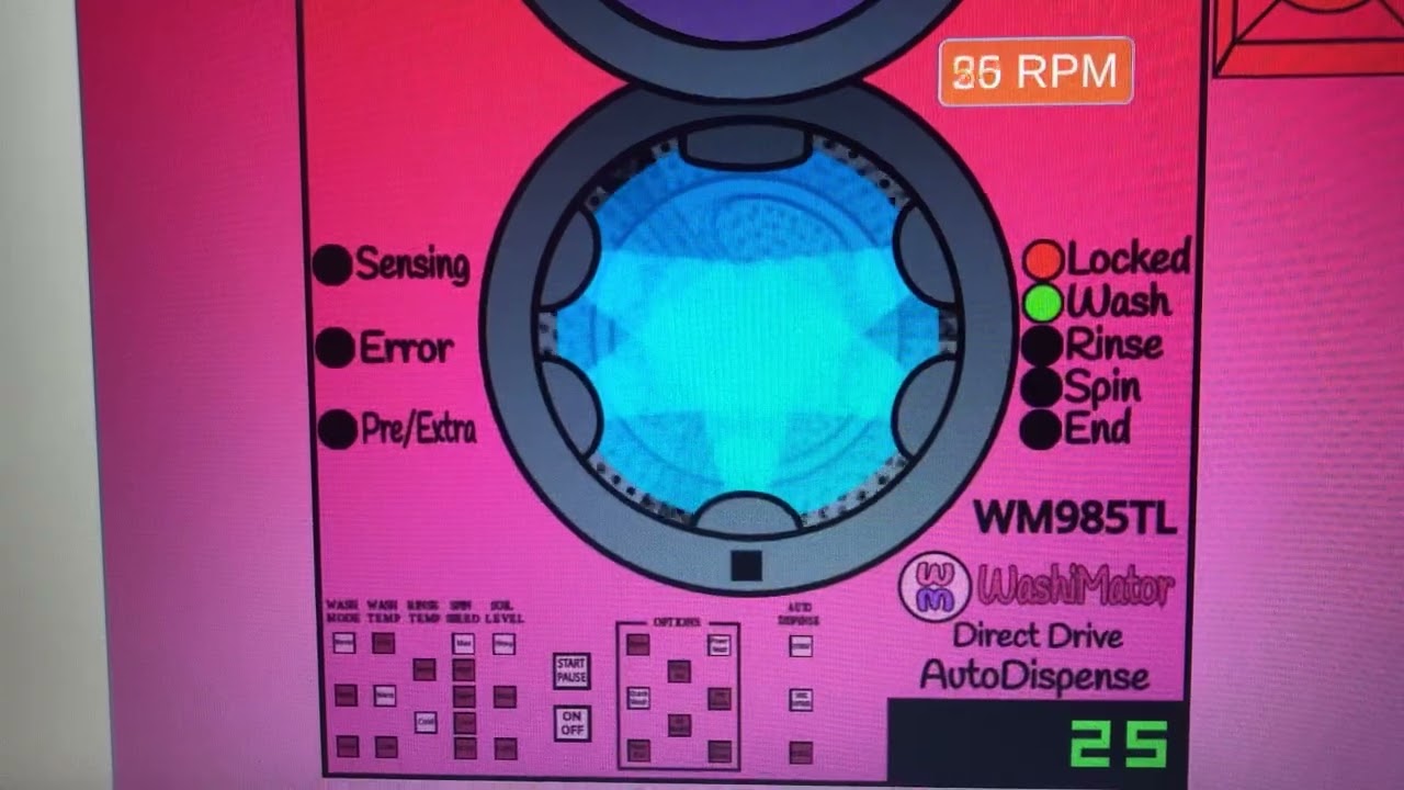 WashiMator WM985TL - Washing Action (Normal Mode)