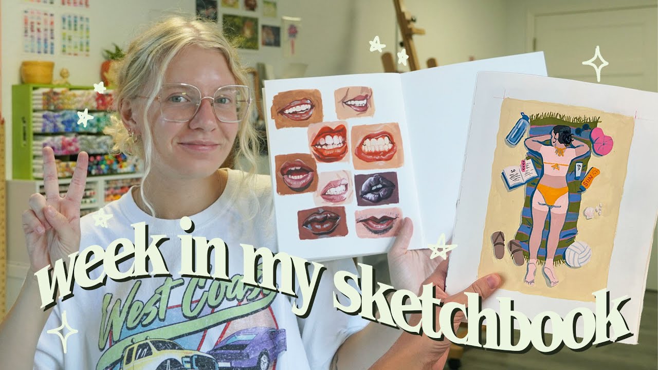 ★ A WEEK IN MY SKETCHBOOK | plus some tips for drawing mouths ★