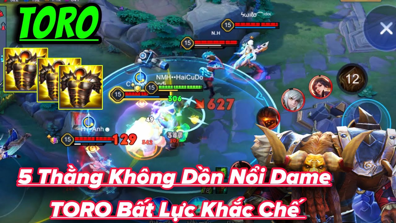 TORO Liên Quân Full Đồ 5 Địch Bất Lực Bỏ Chạy Chứ Không Chơi Và Khắc Chế Địch Hòn Toàn