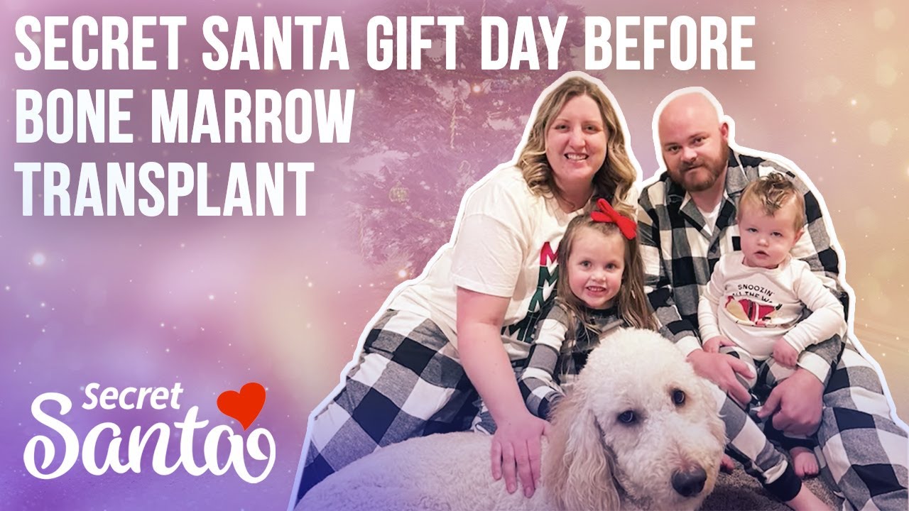 Young mother surprised with a Secret Santa gift day before husband's bone marrow transplant