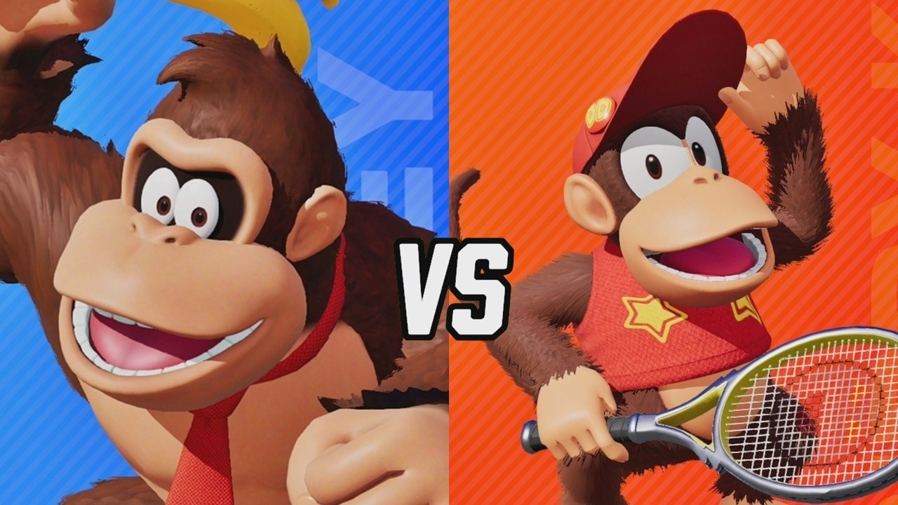 Mario Tennis Fever - Donkey Kong Vs. Diddy Kong