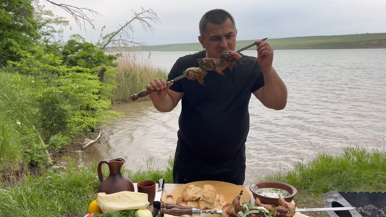 Шашлык из Перепелок на Абхазской аджике / Как пожарить перепелов?