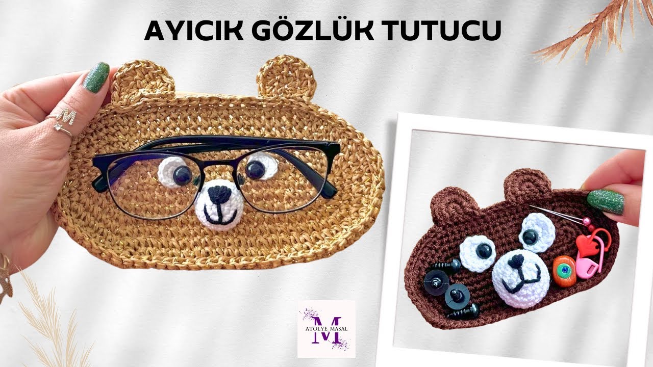 Изготовление держателя для очков в виде мишки-амигуруми 🧸