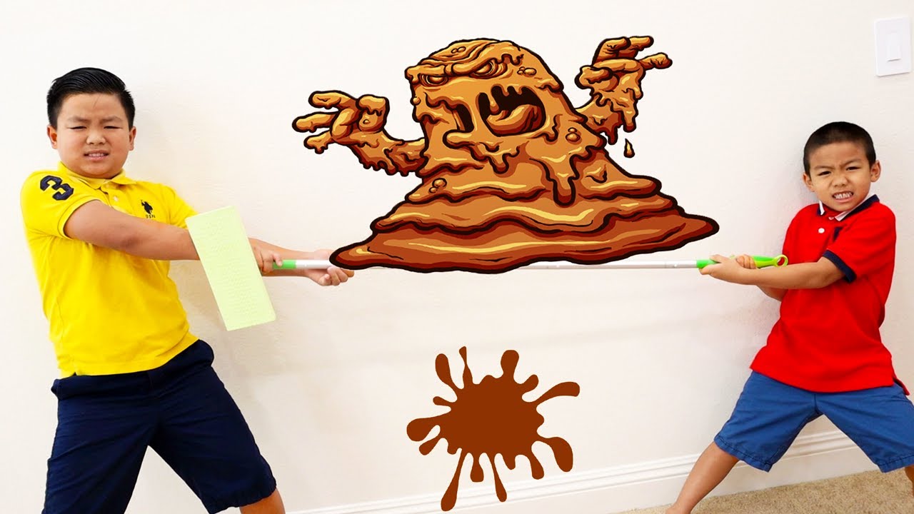 Alex and Eric Makes a Huge Mess and Learns to Clean Up with Fun Cleaning Toys for Kids