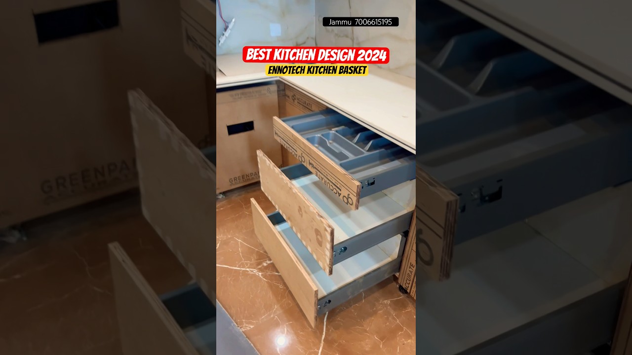Ennotech Modular kitchen design 2024  steel wire basket kitchen #kitchendesign #interiordesign #ipm