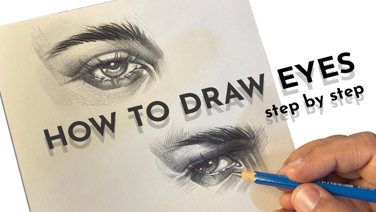 How to draw eyes step by step l step by step eyes l easy way to draw eyes 
