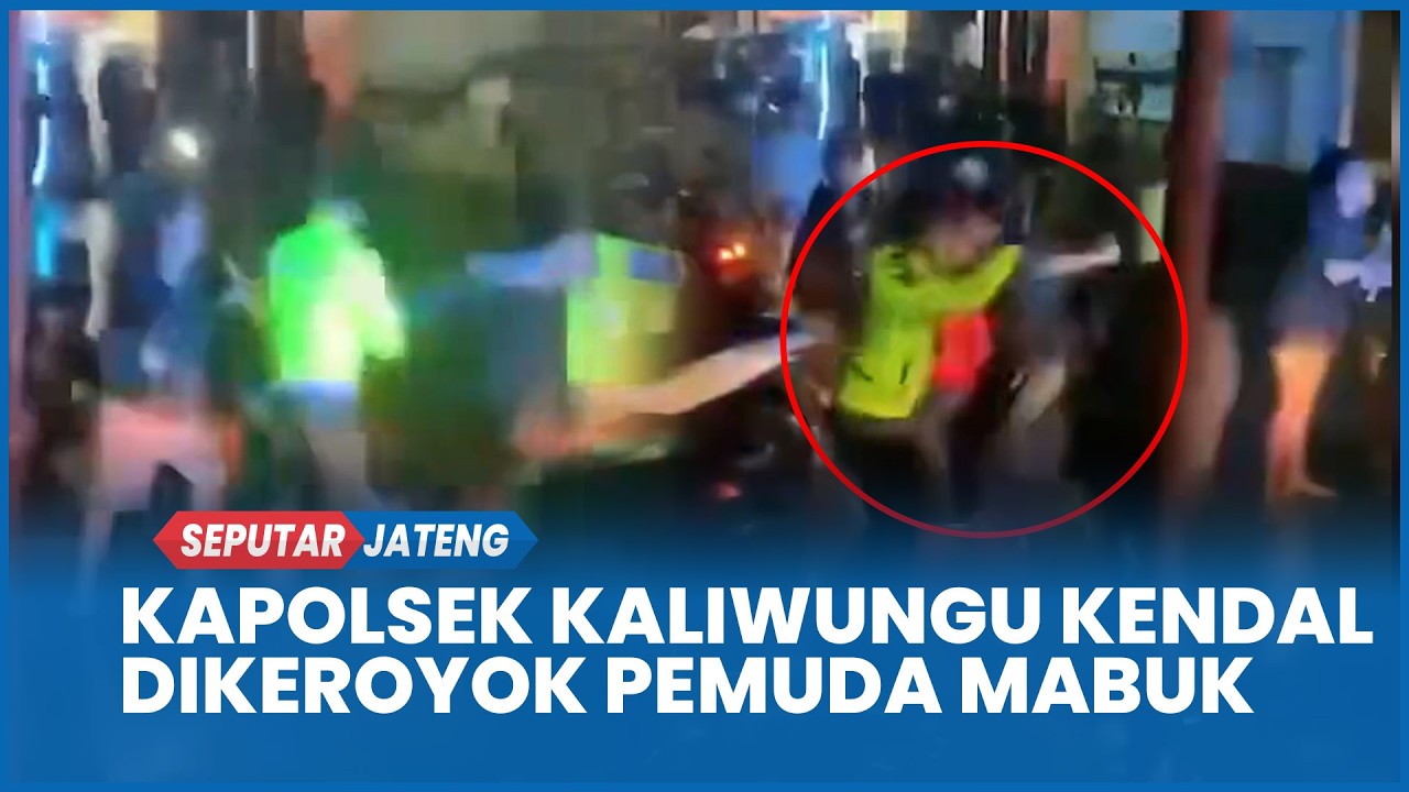 Detik-detik Kapolsek Kaliwungu Kendal Dikeroyok Pemuda Mabuk saat Bubarkan Tawuran