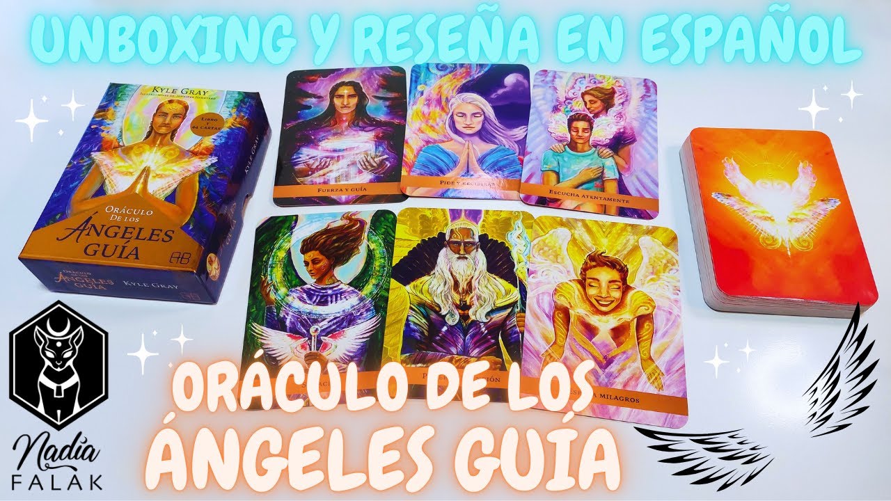 ORÁCULO DE LOS ÁNGELES GUÍA 🧡 Unboxing y Reseña + Lectura ⭐ Nadia Falak
