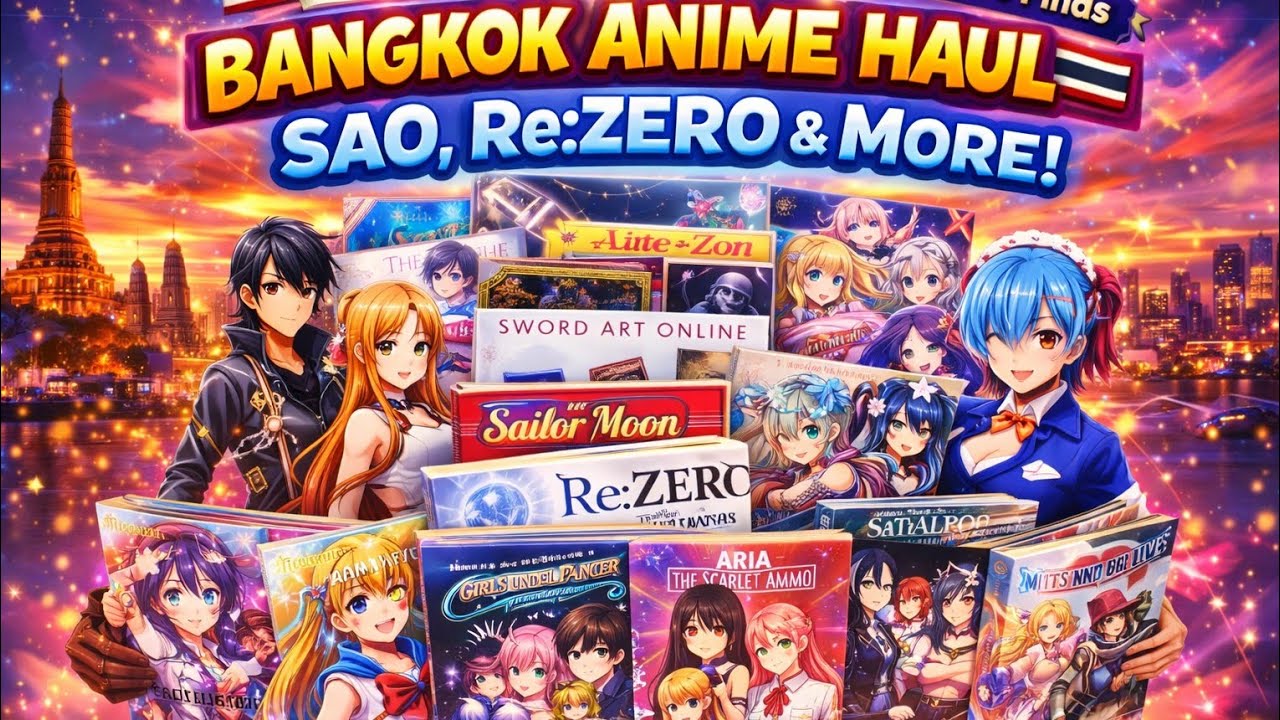 Bought ALL This Anime Artwork in Bangkok 🇹🇭 | SAO, Sailor Moon, Re:Zero & Rare Finds”
