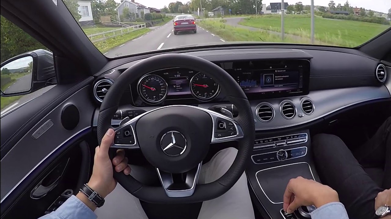 2018 New Mercedes E Class Estate W213 60 FPS POV test drive acceleration