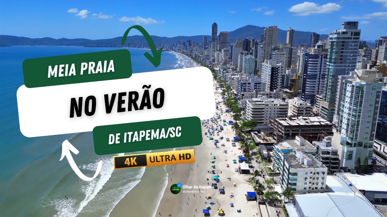 Um vôo de drone pela Meia Praia em Itapema/SC