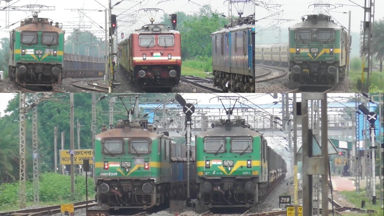High Speed trains at Purulia Jangalmahal! Ranchi-Howrah-Ranchi+ Asansol-Tata Exp+ WAG-9 Freights!