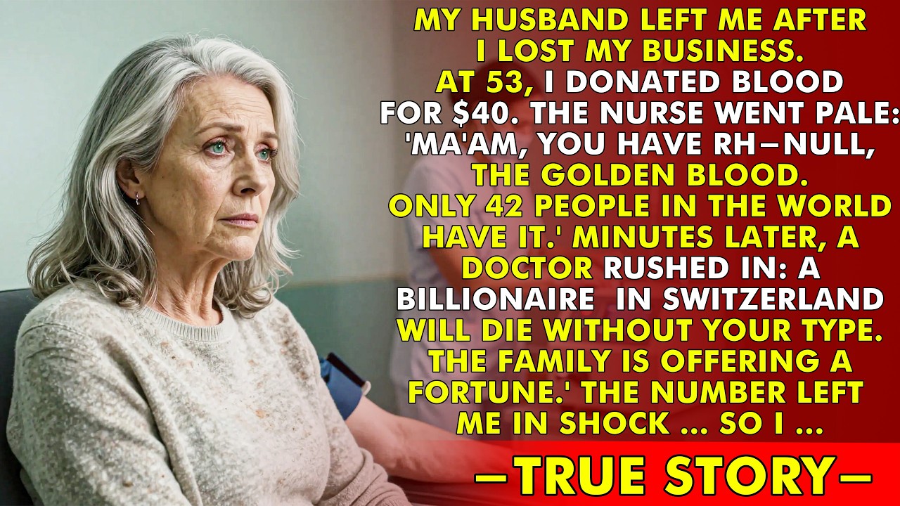 I Went Bankrupt And My Husband Left Me I Sold My Plasma For $40 Then Found Out It Was Worth Mill