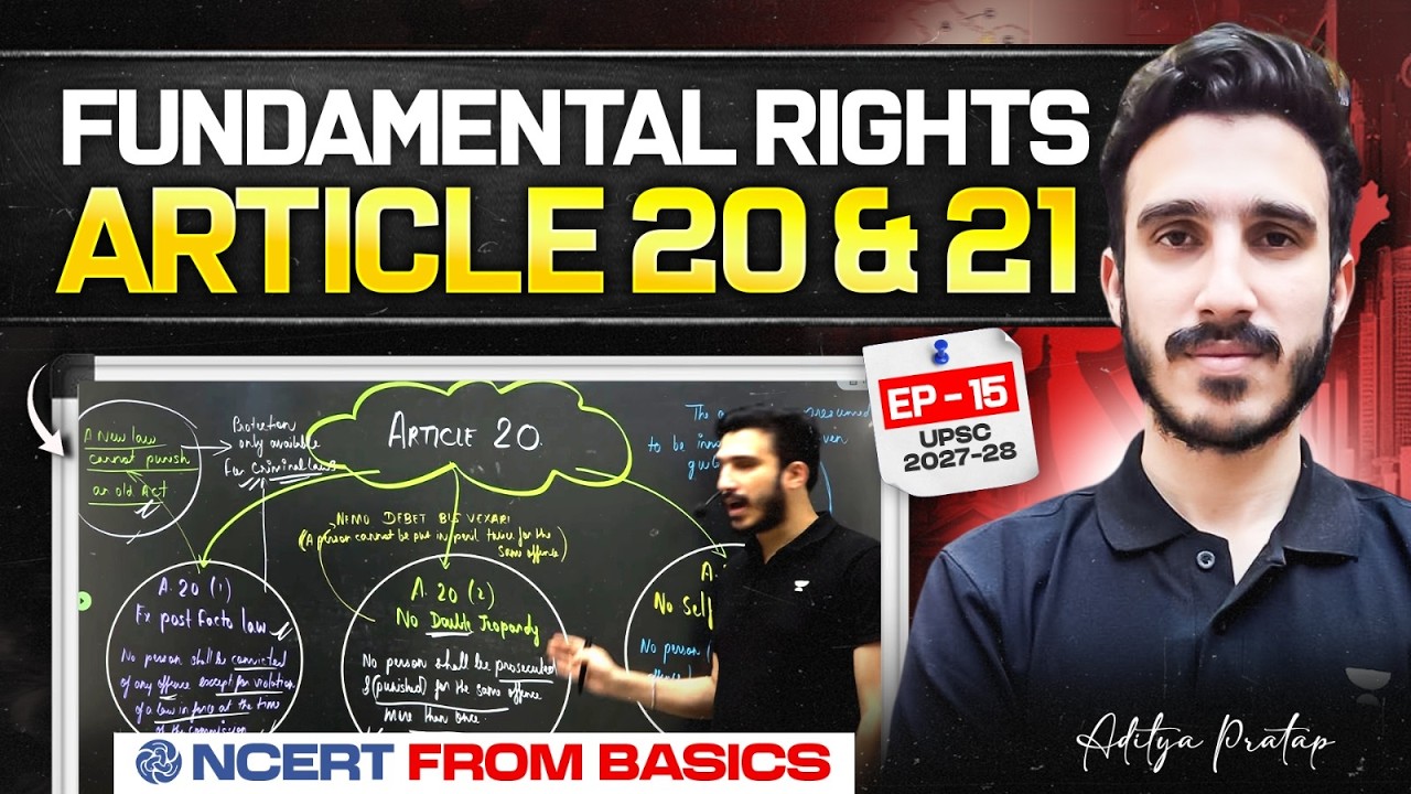 Complete Indian Polity (NCERT) for Beginners | Fundamental Rights - Article 20 & 21 | EP15 | UPSC