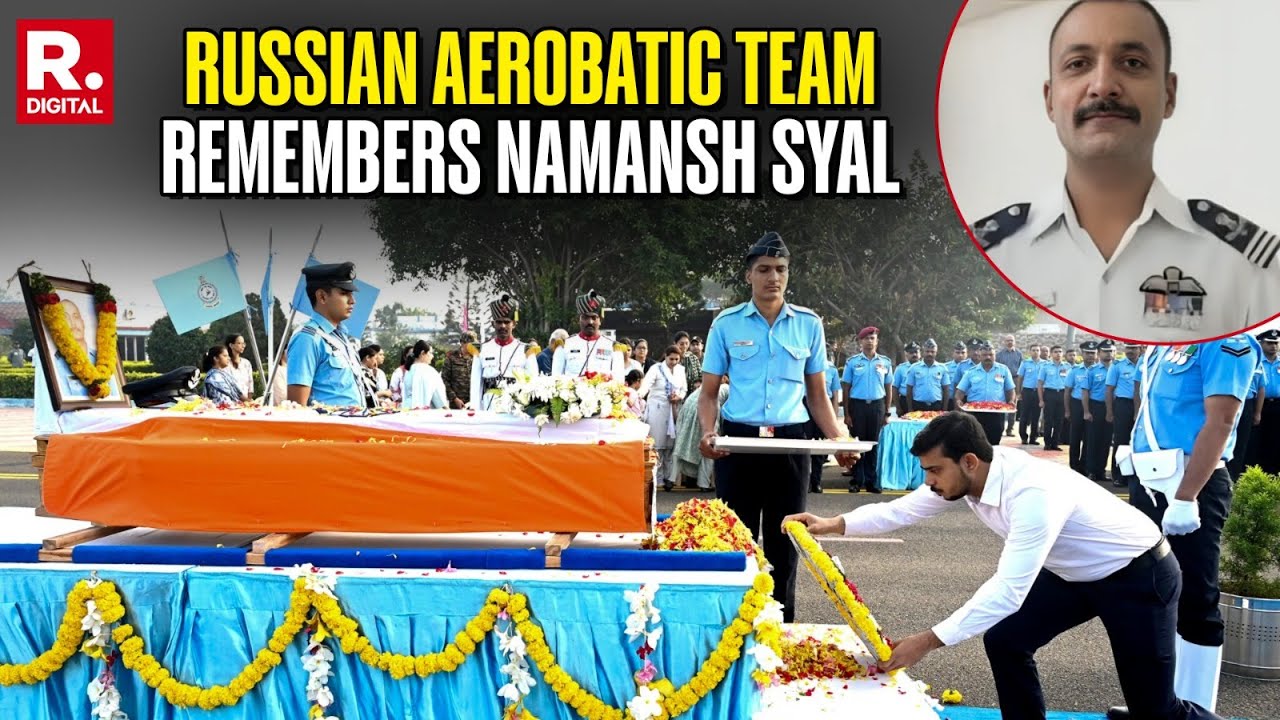 Russian Aerobatics Team Pays Tribute To IAF Wing Commander Namansh Syal | Tejas Fighter Jet Crash