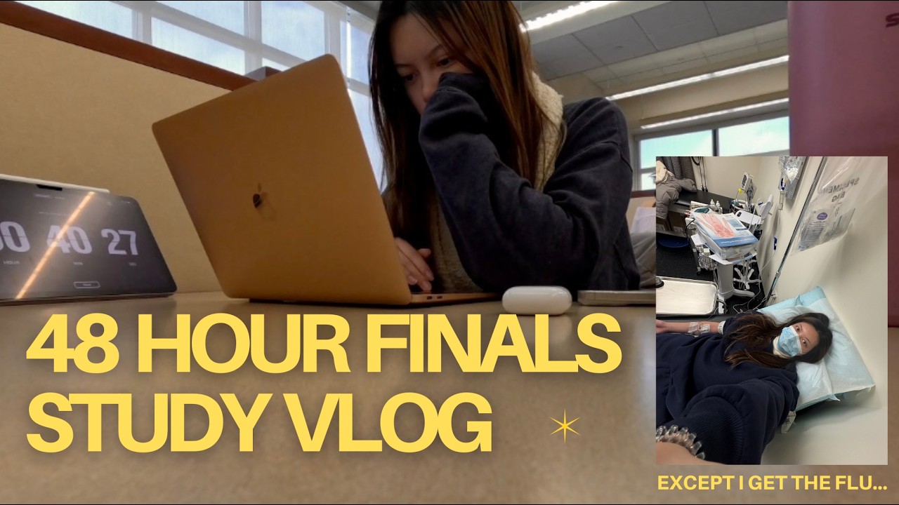 productive STUDY VLOG 📚 finals week at fordham except i get the flu