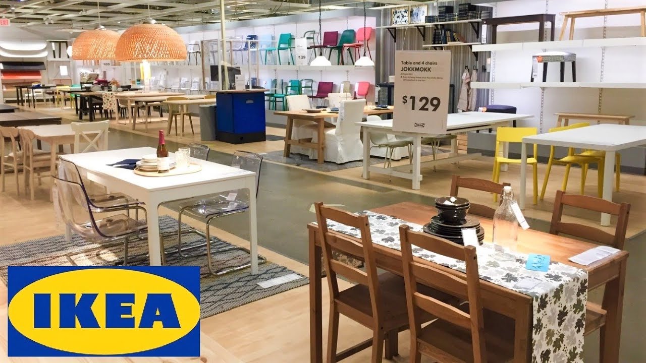 IKEA KITCHEN DINING ROOM TABLES CHAIRS HOME FURNITURE DECOR SHOP WITH ME SHOPPING STORE WALK THROUGH