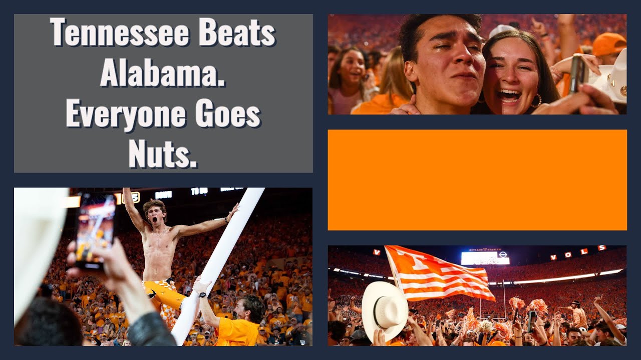 Tennessee Beats Alabama. Everyone Goes Nuts. (Fan Reactions)