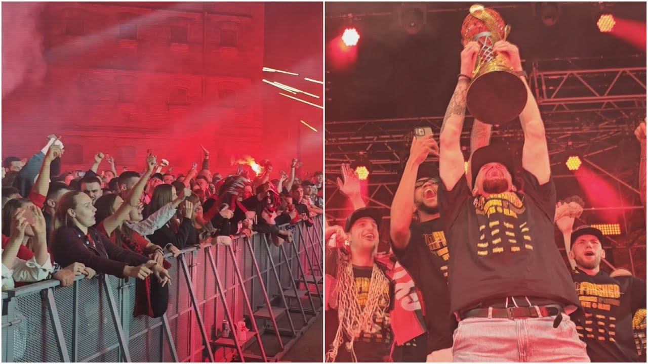 Čempiono karūną užsidėjęs „Rytas“ audringai pasitiktas Lukiškių aikštėje: Vilnius ošia nuo ovacijų