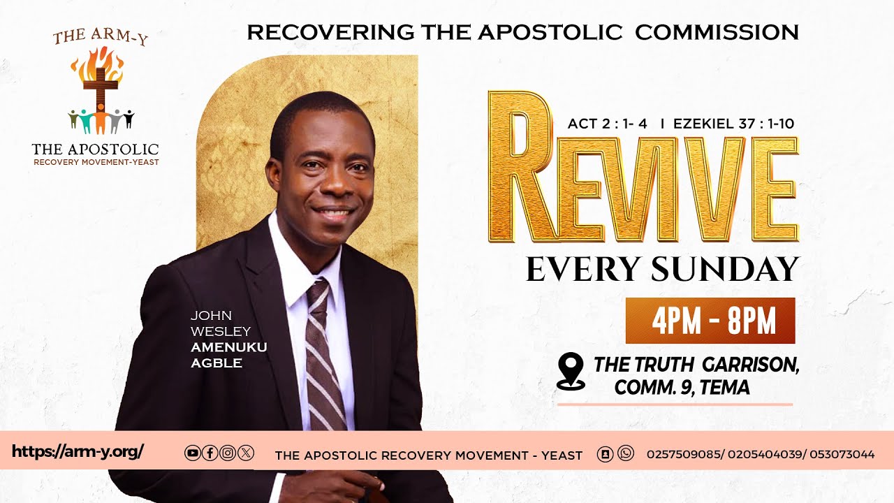 JOHN WESLEY II REVIVE SUNDAY SERVICE WITH THE ARM-Y II 25TH JAN. 2026