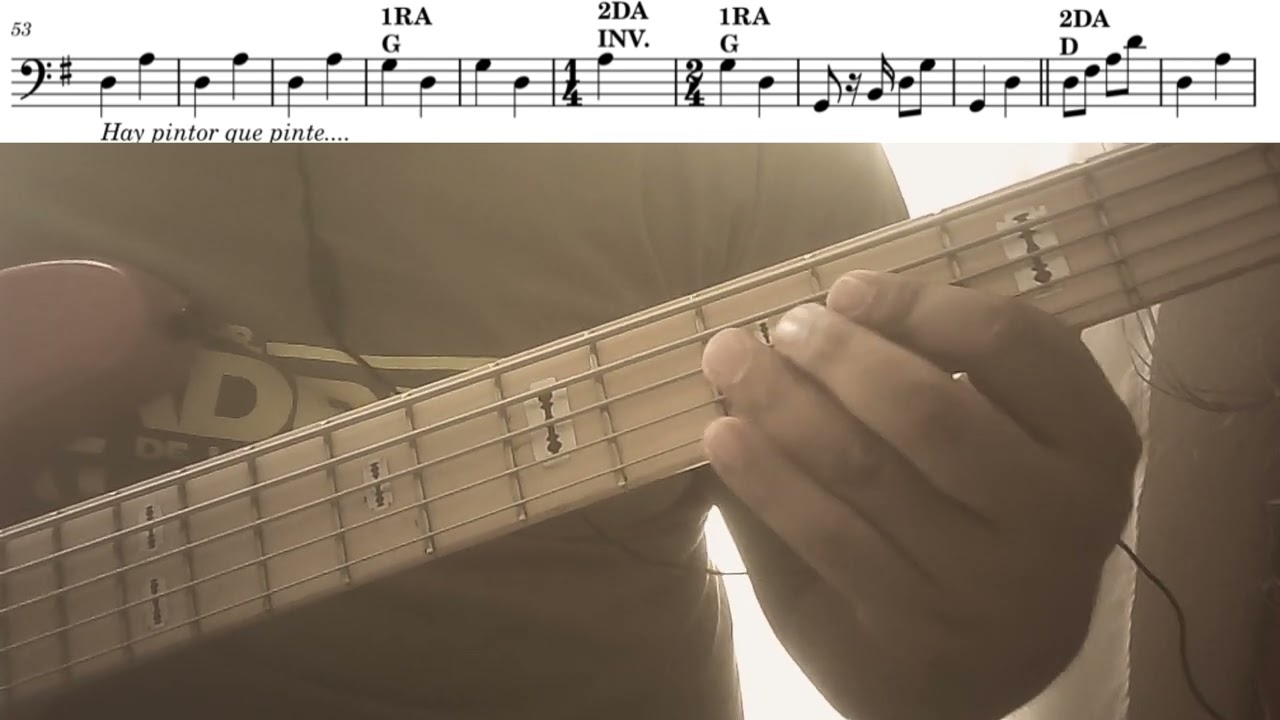 Carlos Y José - Cielo Azul Cielo Nublado Bass Cover (Con partitura en video)