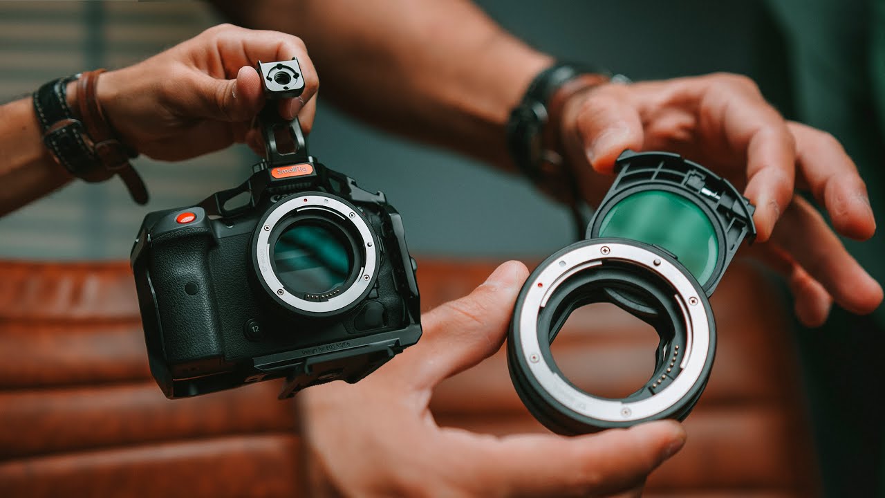 Adaptador para Canons Série R com filtros da MEIKE