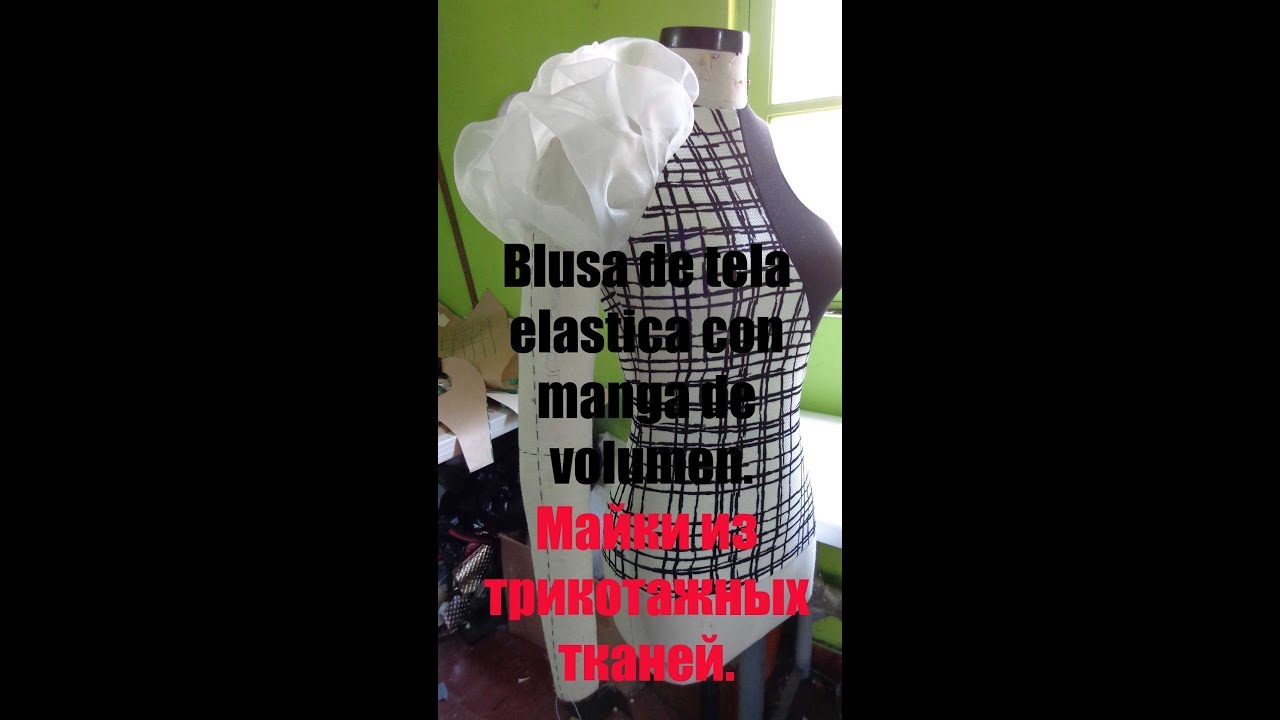 blusa con manga de organza