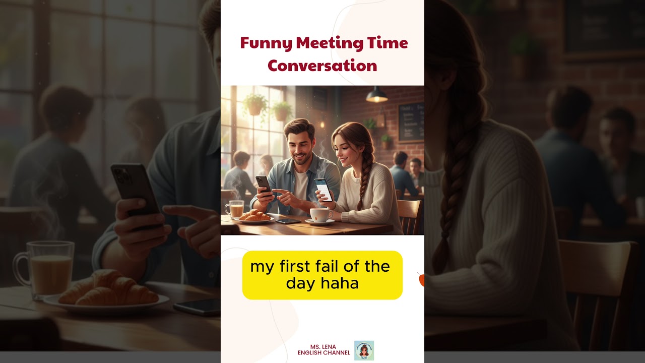 Funny Meeting Time Conversation | Easy English for Beginners (A1–A2)