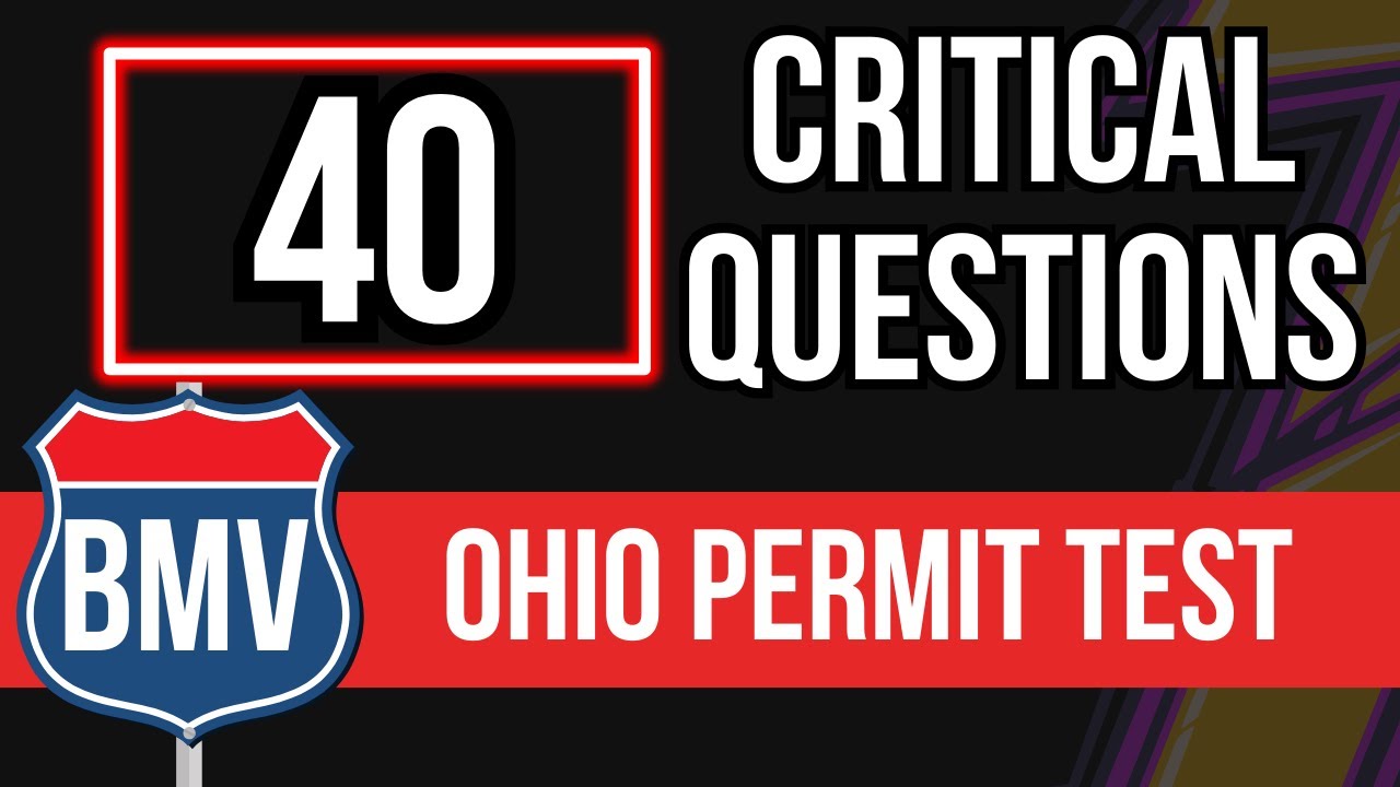 BMV Ohio Permit Test 2026 (40 Critical Questions)