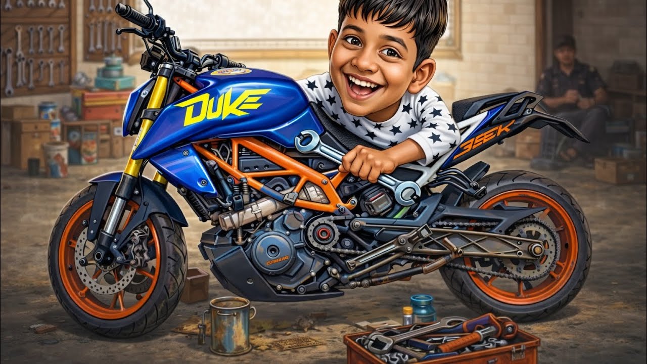 KTM Ki Service Kari Chote Bachhe Ne || 