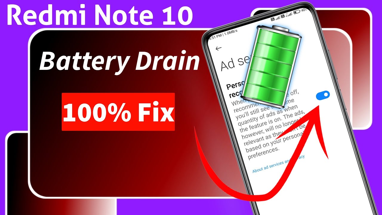 Redmi Note 10 Battery drain Fix | Redmi Note 10 Battery Saving Tip's | Redmi Note 10 Battery drain