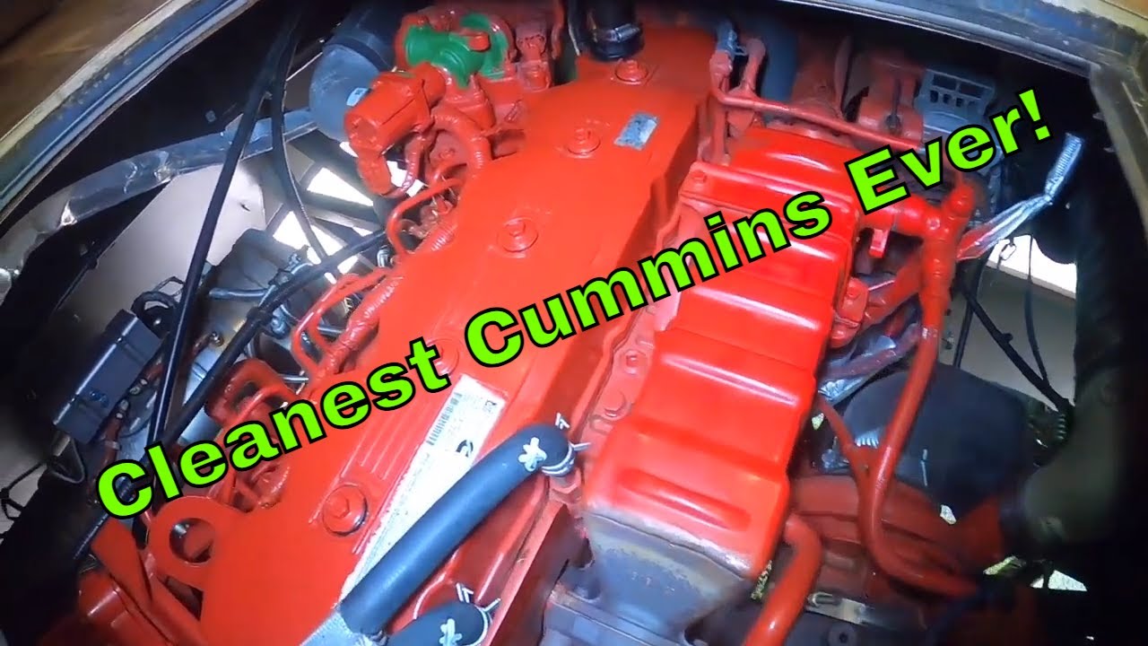 How to clean the engine in a Thor Motor Coach Palazzo diesel pusher