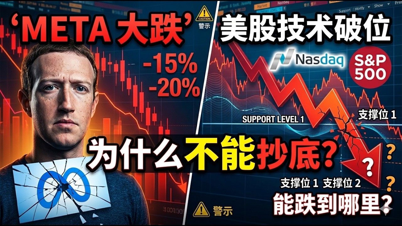 【布布为赢】META大跌为什么不能抄底？美股破位能跌到哪里？