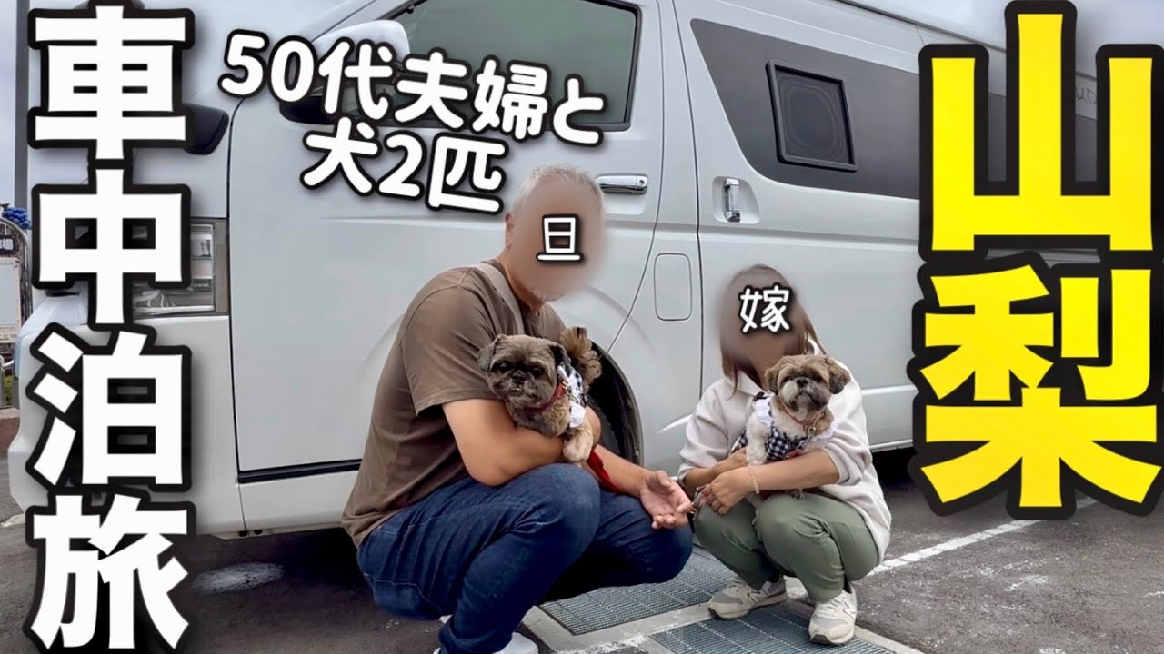 【山梨２泊３日車中泊旅】絶品カレーほうとうに感動！犬連れも楽しめる山梨車中泊旅１日目
