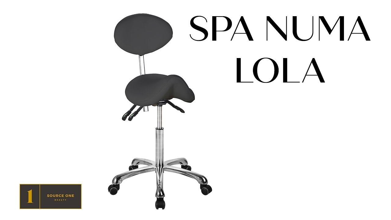 SPA NUMA SADDLE STOOL WITH BACKREST AND METAL BASE - 1025